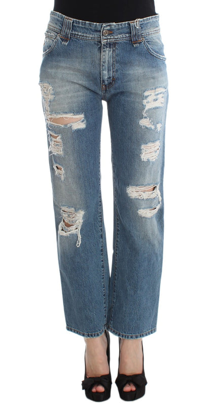 John Galliano Chic Boyfriend Blue Wash Jeans