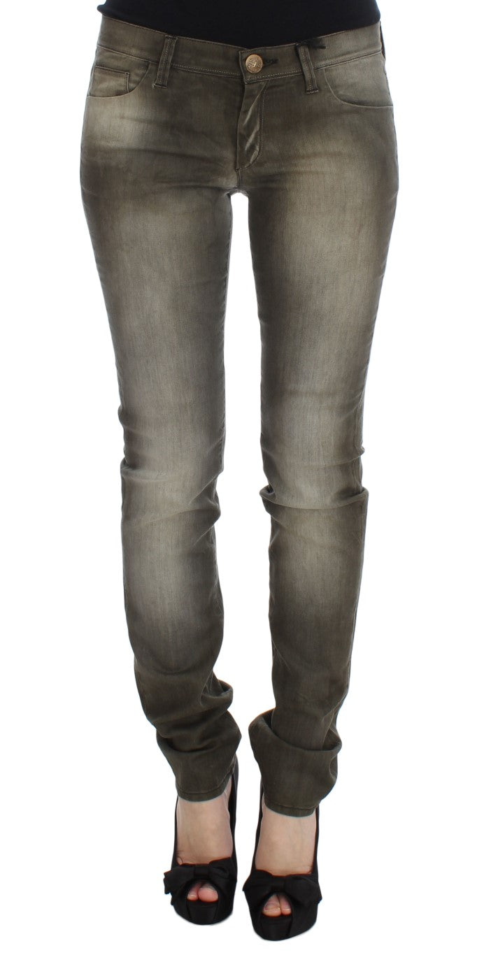 Ermanno Scervino Chic Gray Slim Fit Italian Denim