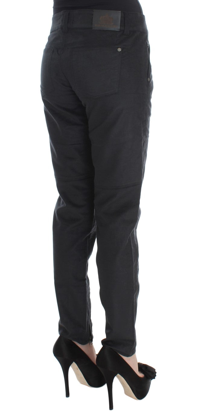 Ermanno Scervino Chic Black Regular Fit Trousers