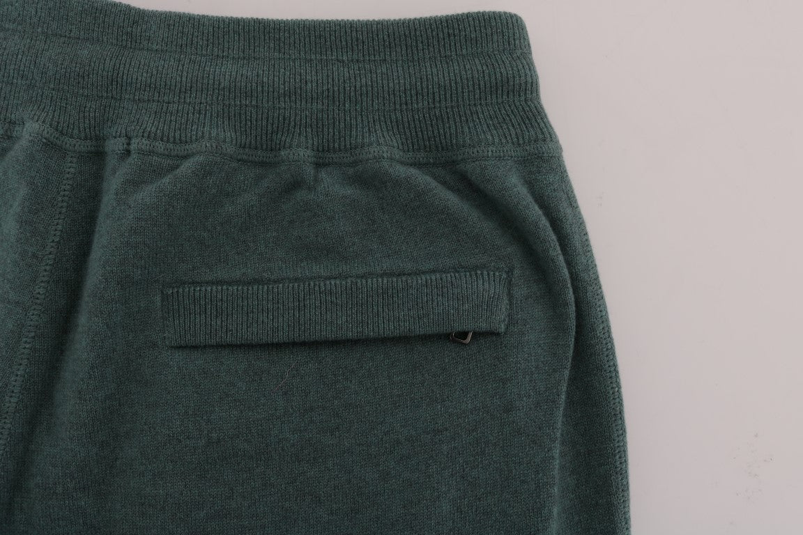 Dolce & Gabbana Elegant Green Cashmere Sport Pants