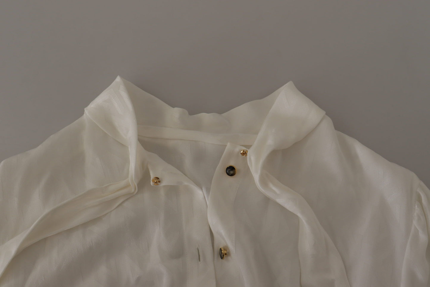 Dolce & Gabbana Elegant Silk Ascot Collar Blouse