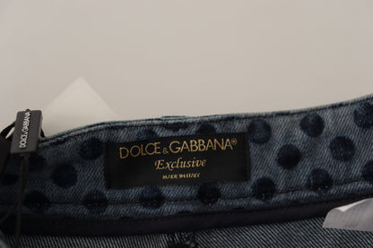 Dolce & Gabbana Elegant Floral High Waist Skinny Jeans