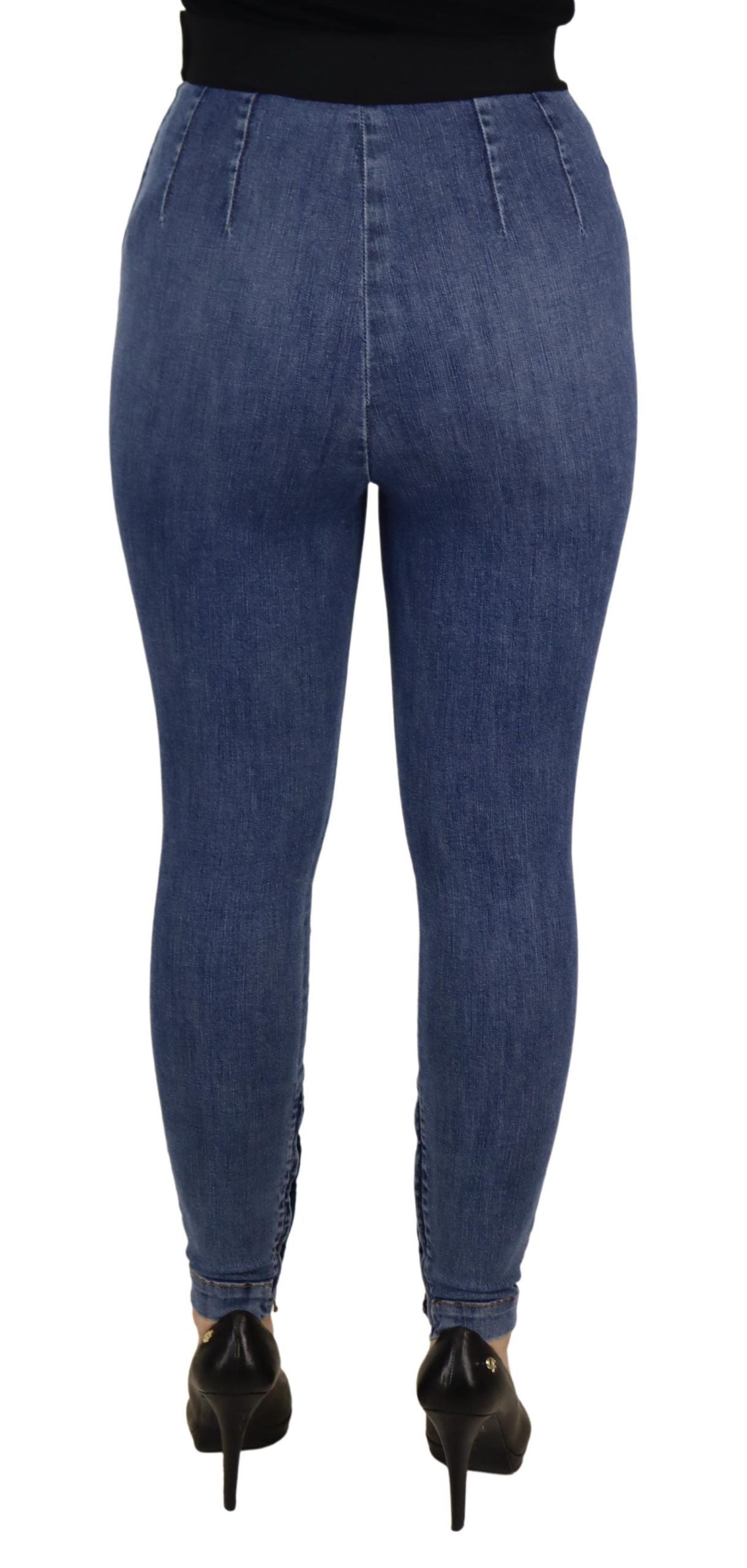 Dolce & Gabbana High Waist Skinny Denim The latest in style, these skinny jeans take it up a notch with a flattering high waist. Made of 98% cotton and 2% elastane, they offer a snug yet comfortable stretch fit. Country of origin: IT, you'll be donning a