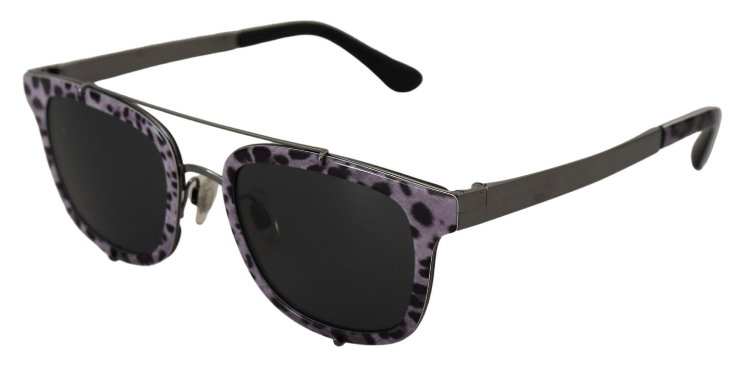 Dolce & Gabbana Chic Purple Lens Metal Frame Sunglasses