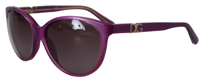 Dolce & Gabbana Chic Purple Acetate Round Sunglasses