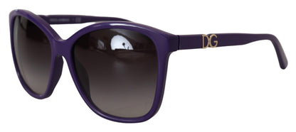 Dolce & Gabbana Elegant Violet Round Sunglasses for Women