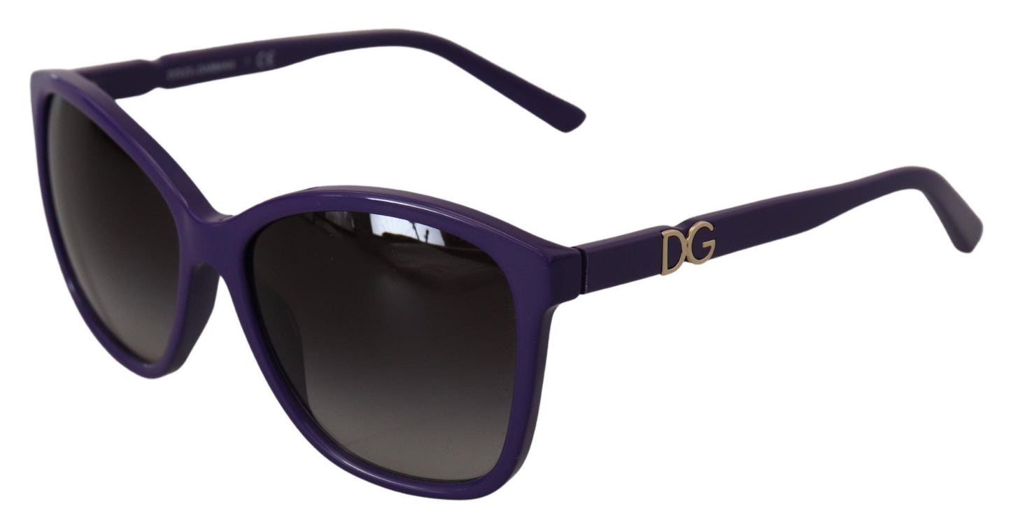 Dolce & Gabbana Elegant Violet Round Sunglasses for Women