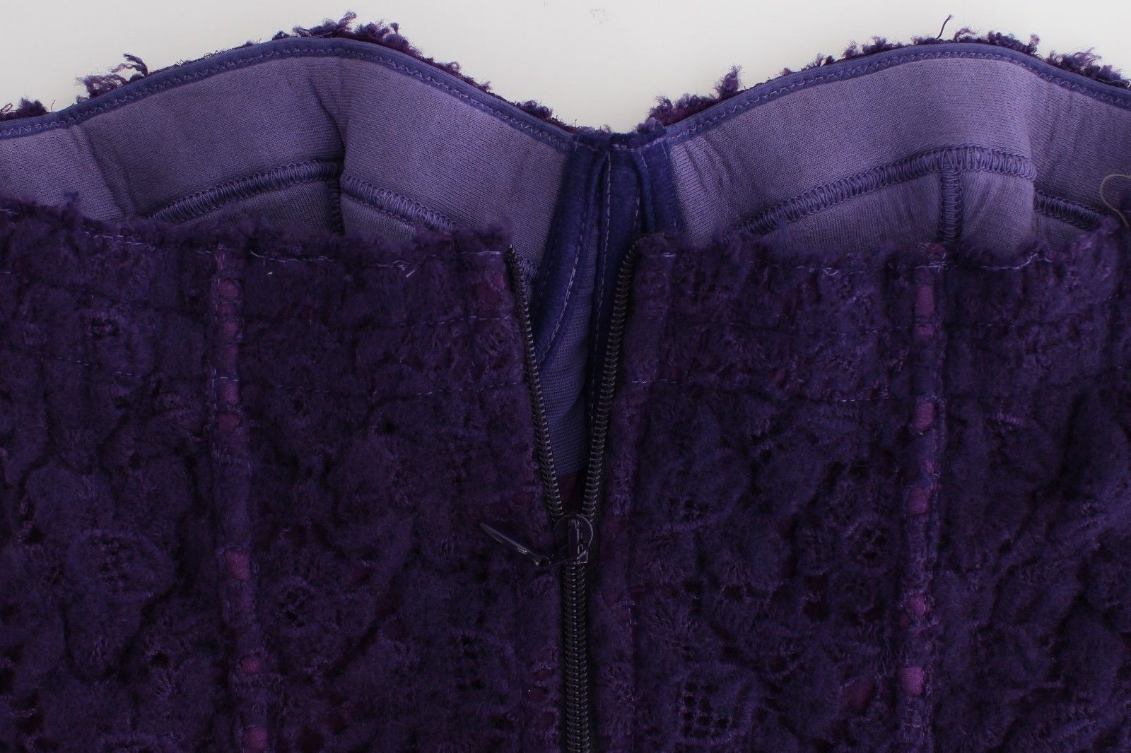 Ermanno Scervino Purple Lace Silk Blend Bustier Corset