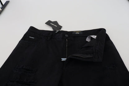 Dolce & Gabbana Elegant Black Loose Fit Italian Jeans