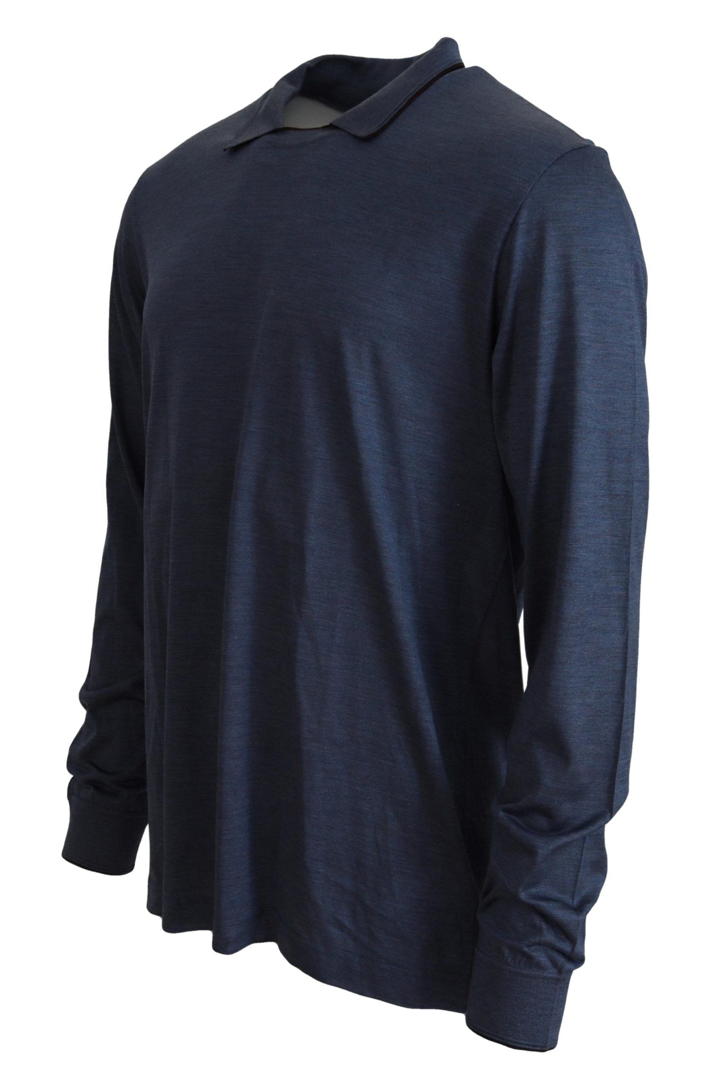 Dolce & Gabbana Sophisticated Silk Polo Sweater in Blue