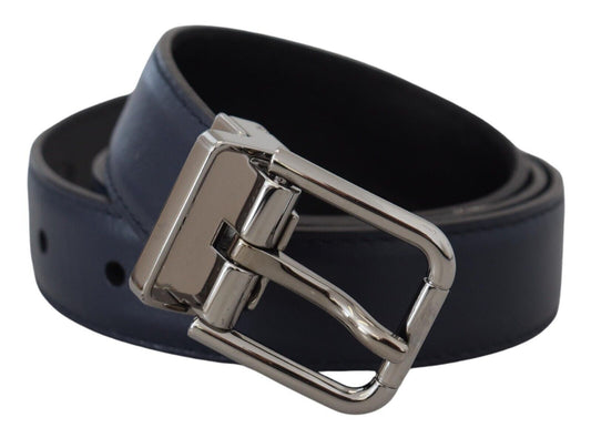 Dolce & Gabbana Elegant Blue Calf Leather Belt