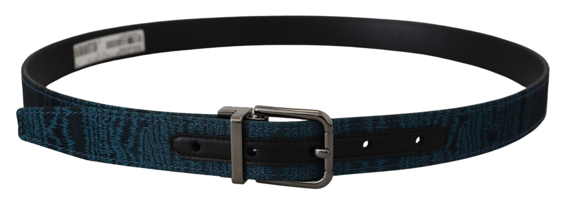 Dolce & Gabbana Elegant Blue Jacquard Designer Belt