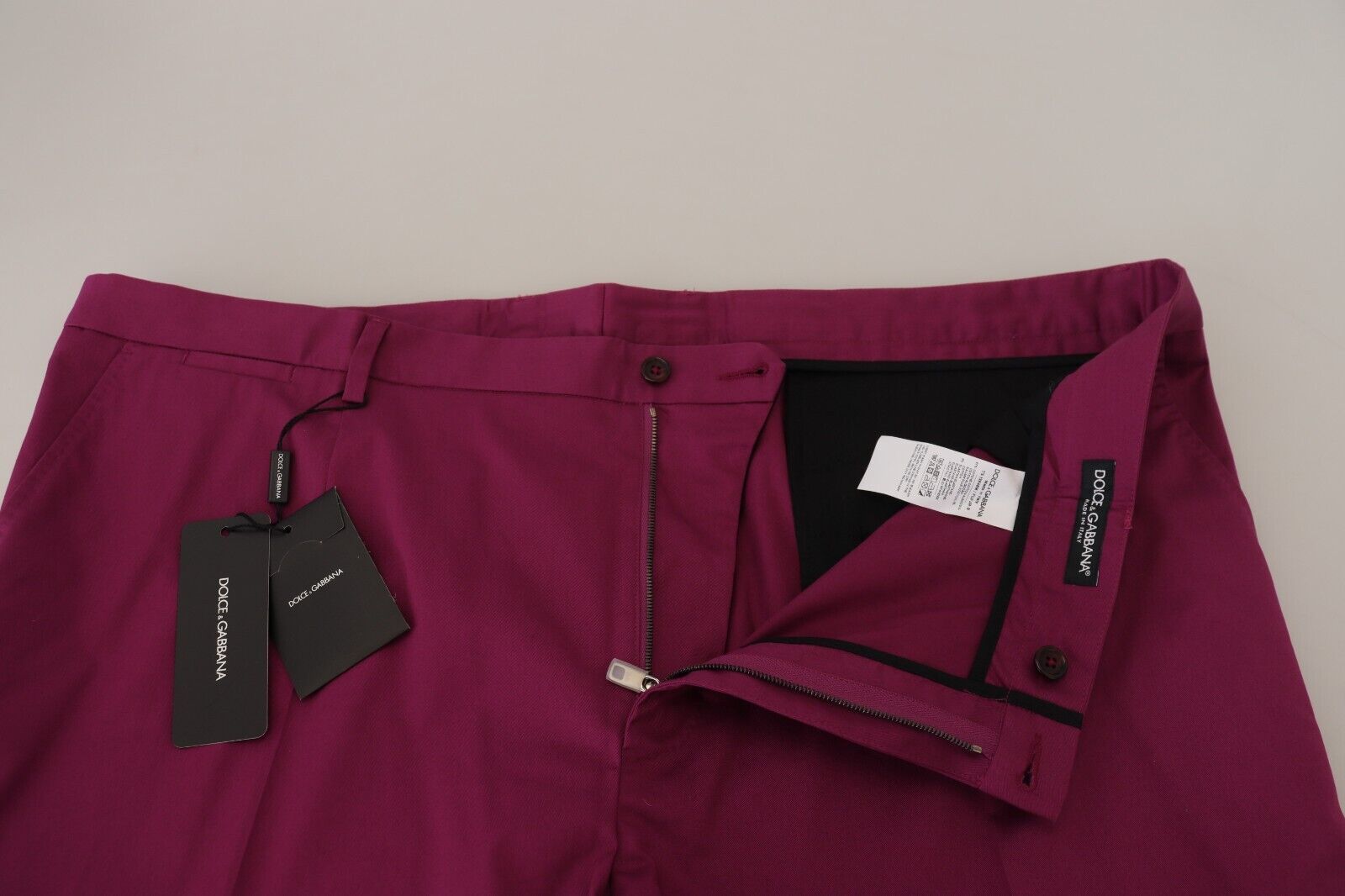 Dolce & Gabbana Elegant Magenta Cotton Stretch Pants