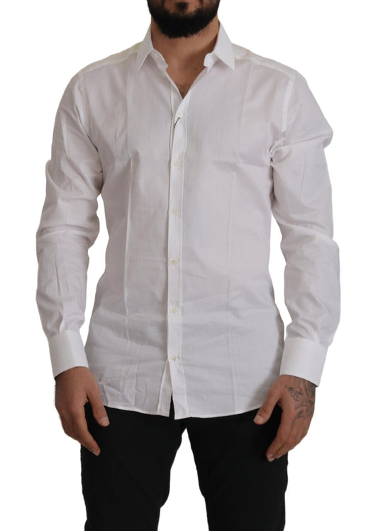 Dolce & Gabbana Elegant White Cotton Dress Shirt