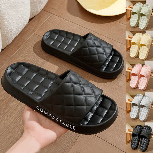 Chaussons d'intérieur à carreaux et semelles souples pour homme pour l'été