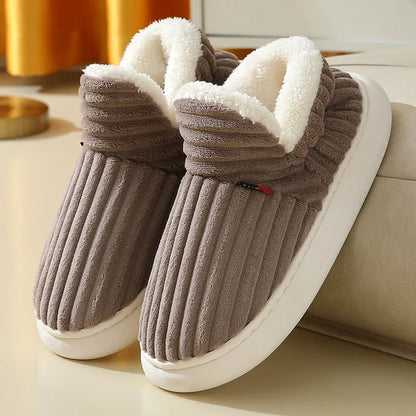 Warm Fur Slippers Brown 42-43(fit41-42)