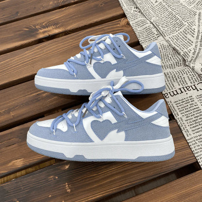 Heart X Sneakers Dunks White Light Blue 40