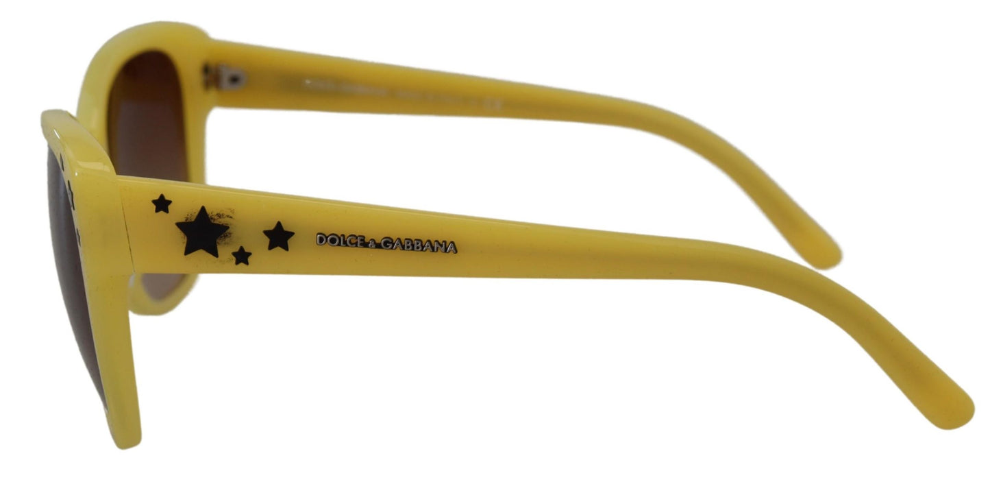 Dolce & Gabbana Chic Yellow Acetate Gradient Sunglasses