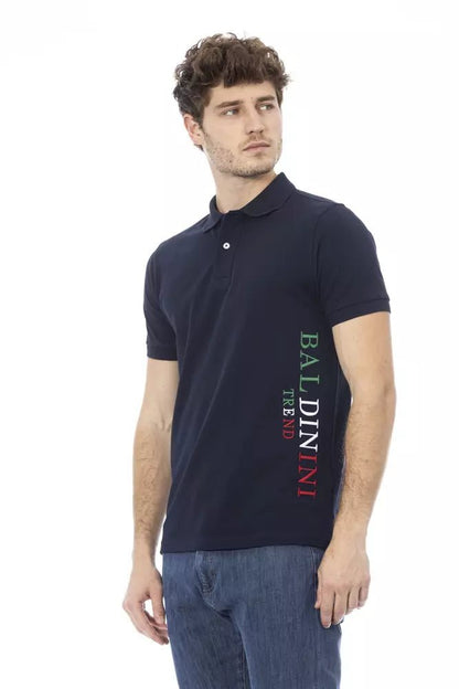 Baldinini Trend Blue Cotton Men Polo