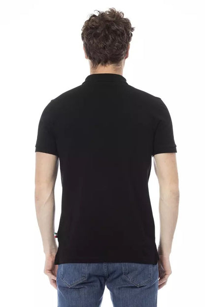 Baldinini Trend Black Cotton Men Polo