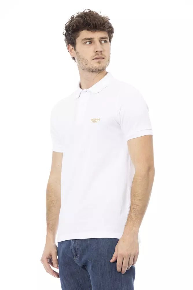 Baldinini Trend White Cotton Men Polo