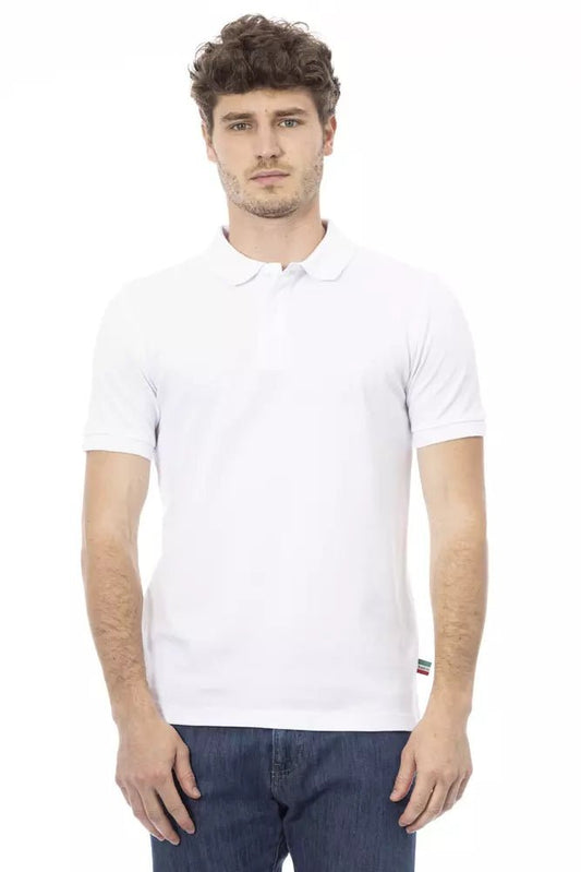 Baldinini Trend White Cotton Men Polo