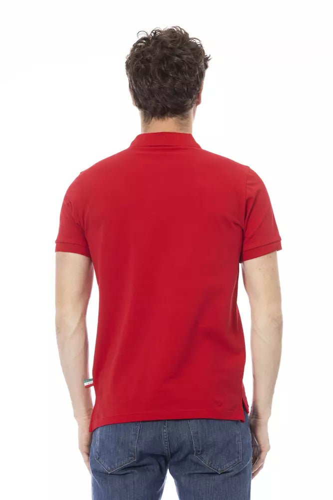 Baldinini Trend Red Cotton Men Polo