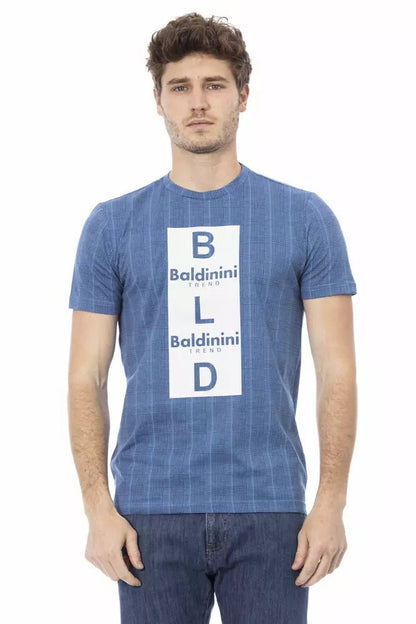 Baldinini Trend Light Blue Cotton Men T-Shirt