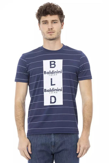 Baldinini Trend Blue Cotton Men T-Shirt