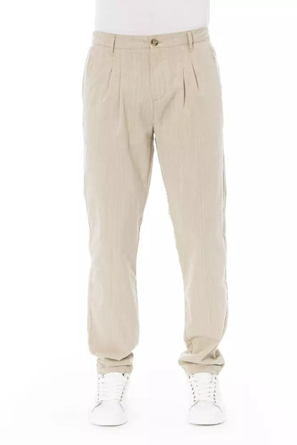 Baldinini Trend Beige Cotton Men Chino Pants