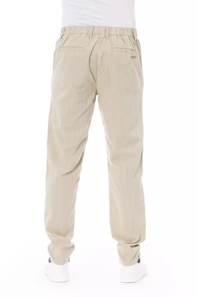 Baldinini Trend Beige Cotton Men Chino