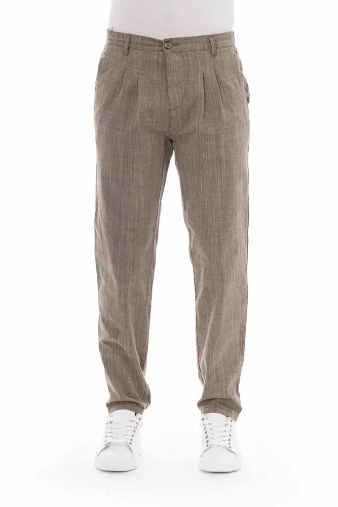 Baldinini Trend Beige Cotton Men Chino Trousers