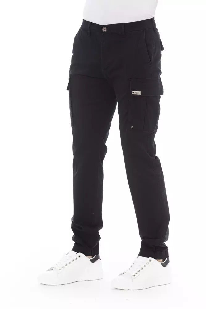 Baldinini Trend Black Cotton Men Cargo Pant