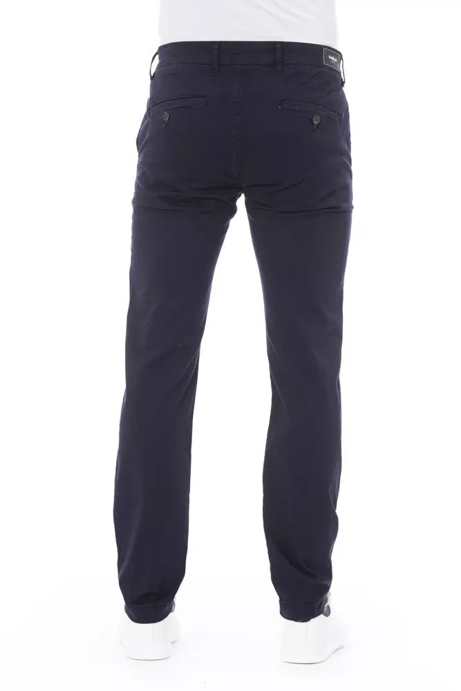 Baldinini Trend Blue Cotton Men Chino Trouser