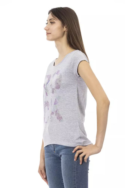 Trussardi Action Gray Cotton Women Top