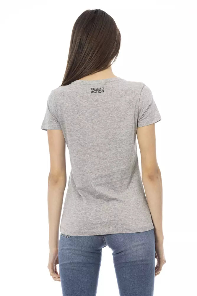 Trussardi Action Gray Cotton Women Top