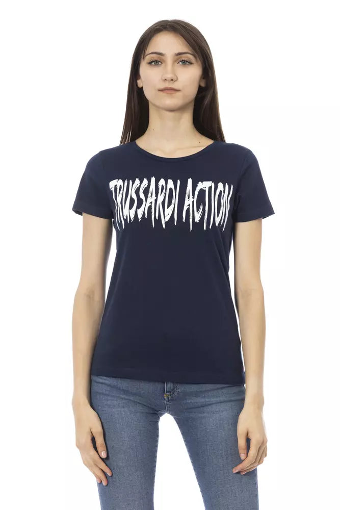 Trussardi Action Blue Cotton Women T-Shirt