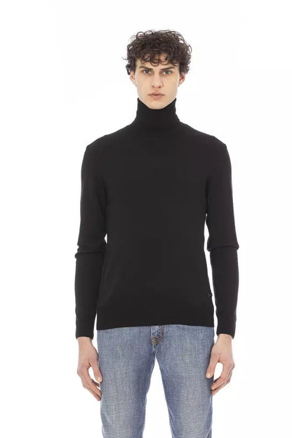 Baldinini Trend Black Fabric Men Sweater