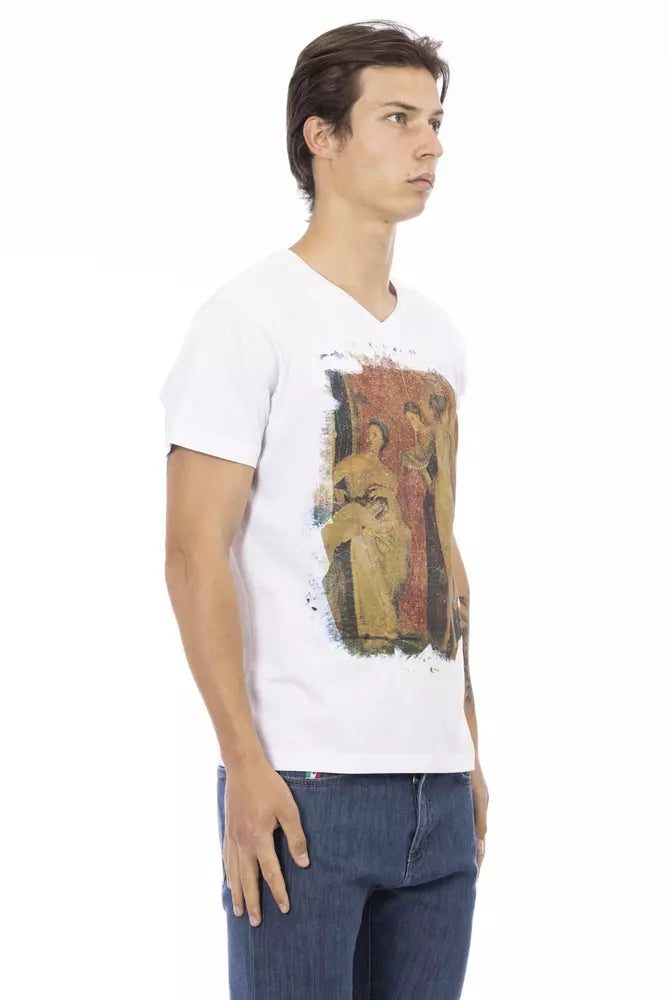 Trussardi Action White Cotton Men TShirt