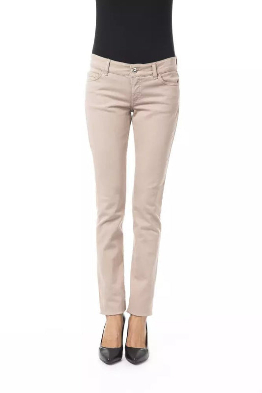 BYBLOS Beige Cotton Women Jeans