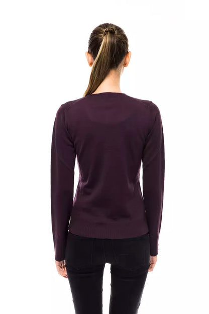 Montana Blu Purple Wool Women Sweater