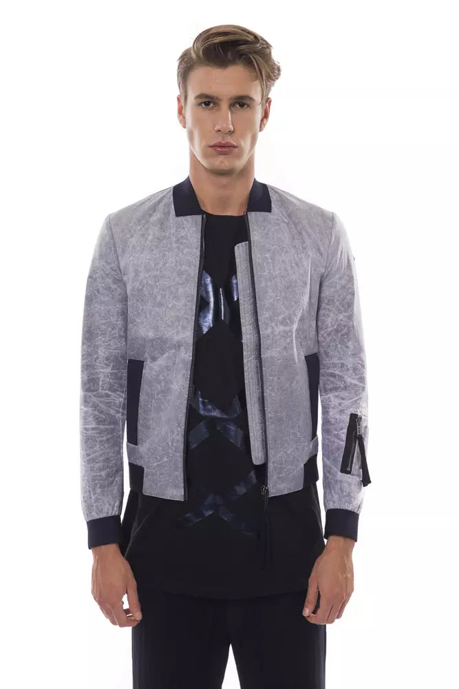 Nicolo Tonetto Gray Polyester Men Jacket