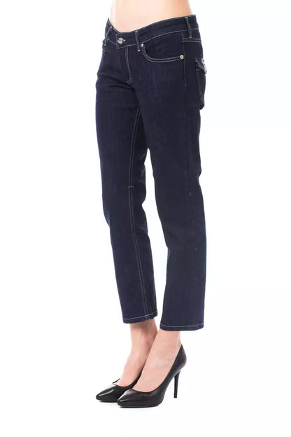 Ungaro Fever Blue Cotton Women's Capri Jeans