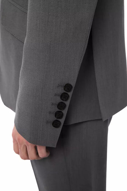 Billionaire Italian Couture Gray Wool Mens Suit