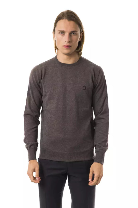 Uominitaliani Gray Merino Men Sweater