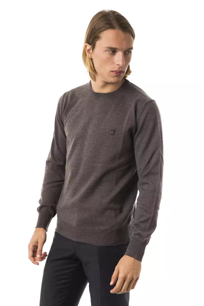 Uominitaliani Gray Merino Men Sweater