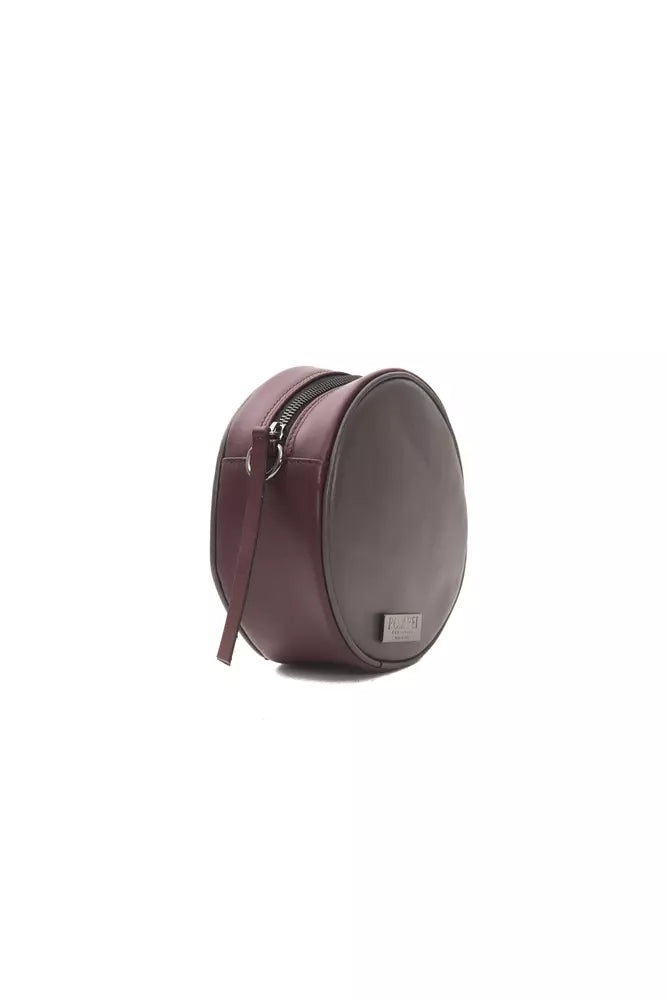 Pompei Donatella Burgundy Leather Women Crossbody