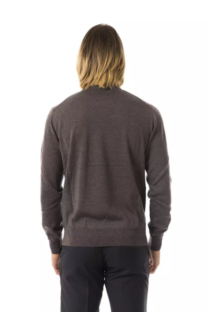 Uominitaliani Gray Merino Men Sweater