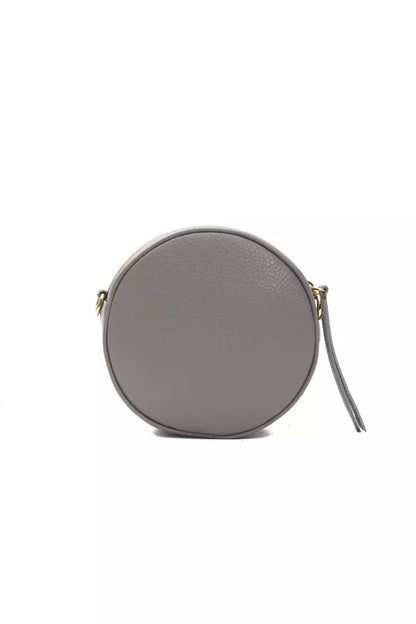 Pompei Donatella Gray Leather Women Crossbody Bag