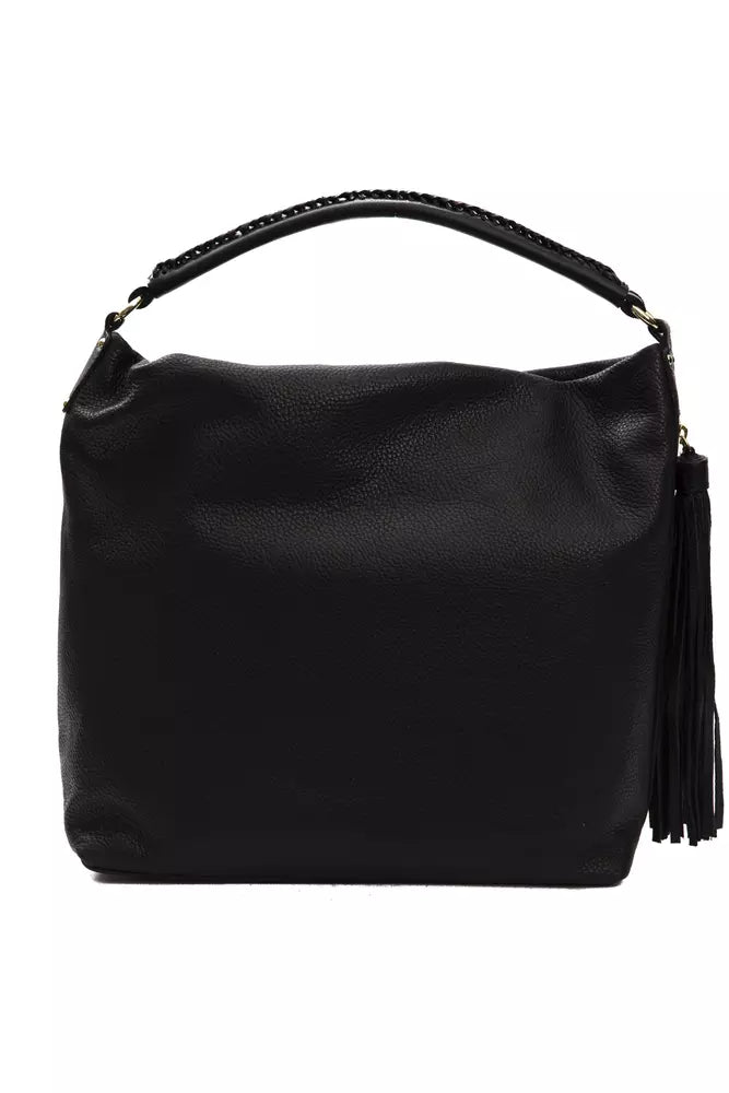 Pompei Donatella Black Leather Women Shoulder Bag